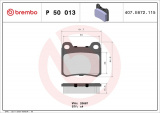 Sada brzdových destiček BREMBO P50013 - MERCEDES-BENZ