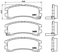 Sada brzdových destiček BREMBO P56017 - NISSAN Sada brzdových destiček BREMBO P56017 - NISSAN