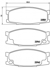 Sada brzdových destiček BREMBO P54024 - MITSUBISHI Sada brzdových destiček BREMBO P54024 - MITSUBISHI
