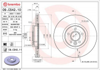 Brzdový kotouč BREMBO 09.C542.11 - FORD