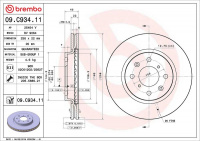 Brzdový kotouč BREMBO 09.C934.11 - SUZUKI Brzdový kotouč BREMBO 09.C934.11 - SUZUKI