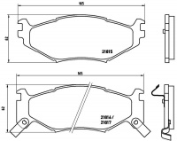 Sada brzdových destiček BREMBO P11007 - CHRYSLER