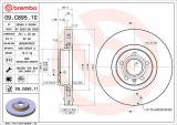 Brzdový kotouč BREMBO 09.C895.11 - AUDI