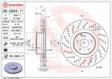 Brzdový kotouč BREMBO 09.C943.11 - MERCEDES-BENZ