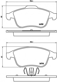 Sada brzdových destiček BREMBO P68046