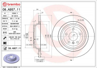 Brzdový kotouč BREMBO 08.A957.11