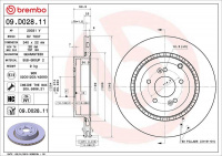 Brzdový kotouč BREMBO 09.D028.11
