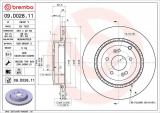 Brzdový kotouč BREMBO 09.D028.11
