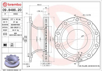 Brzdový kotouč BREMBO 09.8486.20 Brzdový kotouč BREMBO 09.8486.20