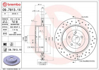 Brzdový kotouč BREMBO 09.7813.1X Brzdový kotouč BREMBO 09.7813.1X