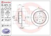 Brzdový kotouč BREMBO 08.A872.10