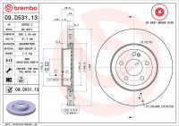 Brzdový kotouč BREMBO 09.D531.13 - MERCEDES-BENZ