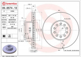 Brzdový kotouč BREMBO 09.8574.10 - MERCEDES-BENZ