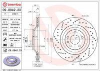 Brzdový kotouč BREMBO 09.8842.2X