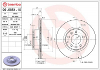 Brzdový kotouč BREMBO 09.6854.10 - MAZDA Brzdový kotouč BREMBO 09.6854.10 - MAZDA