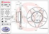 Brzdový kotouč BREMBO 09.C894.75 - BMW