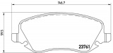 Sada brzdových destiček BREMBO P23088 - LANCIA