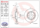 Brzdový kotouč BREMBO 09.5148.24 - OPEL