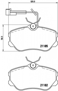 Sada brzdových destiček BREMBO P23045 - FIAT, LANCIA