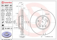 Brzdový kotouč BREMBO 09.8697.81 Brzdový kotouč BREMBO 09.8697.81