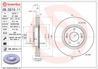 Brzdový kotouč BREMBO 09.D210.11