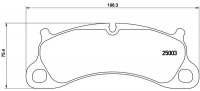 Sada brzdových destiček BREMBO P65025 - PORSCHE Sada brzdových destiček BREMBO P65025 - PORSCHE