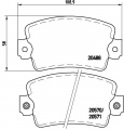 Sada brzdových destiček BREMBO P68007 - RENAULT