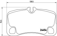 Sada brzdových destiček BREMBO P65022 - PORSCHE Sada brzdových destiček BREMBO P65022 - PORSCHE