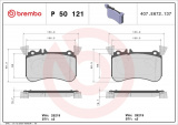 Sada brzdových destiček BREMBO P50121 - MERCEDES-BENZ