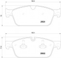 Sada brzdových destiček BREMBO P50112 - MERCEDES-BENZ