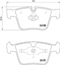 Sada brzdových destiček BREMBO P50116 - MERCEDES-BENZ