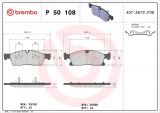 Sada brzdových destiček BREMBO P50108 - MERCEDES-BENZ
