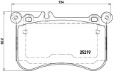 Sada brzdových destiček BREMBO P50098 - MERCEDES-BENZ