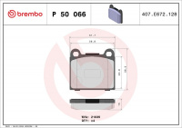 Sada brzdových destiček BREMBO P50066 - MERCEDES-BENZ