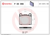 Sada brzdových destiček BREMBO P50066 - MERCEDES-BENZ