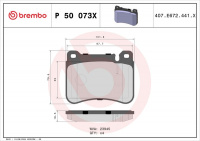 Sada brzdových destiček BREMBO P50073X - MERCEDES-BENZ