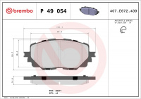 Sada brzdových destiček BREMBO P49054 - FIAT, MAZDA Sada brzdových destiček BREMBO P49054 - FIAT, MAZDA