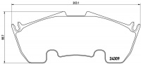 Sada brzdových destiček BREMBO P50079 - MERCEDES-BENZ