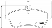 Sada brzdových destiček BREMBO P50071 - MERCEDES-BENZ
