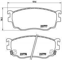Sada brzdových destiček BREMBO P49026 - ISUZU, MAZDA