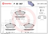 Sada brzdových destiček BREMBO P50067 - MERCEDES-BENZ