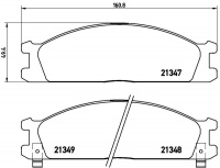 Sada brzdových destiček BREMBO P24026 - FORD, NISSAN, SUBARU