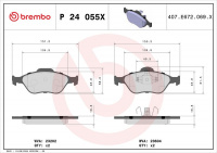 Sada brzdových destiček BREMBO P24055X - FORD, MAZDA
