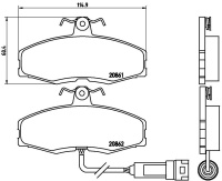 Sada brzdových destiček BREMBO P24014 - FORD, TVR Sada brzdových destiček BREMBO P24014 - FORD, TVR