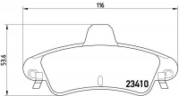Sada brzdových destiček BREMBO P24070 - FORD