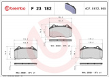 Sada brzdových destiček BREMBO P23182 - ABARTH, FIAT