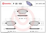 Sada brzdových destiček BREMBO P23153 - FIAT