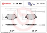 Sada brzdových destiček BREMBO P23181 - ABARTH, FIAT