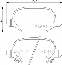 Sada brzdových destiček BREMBO P23151 - FIAT
