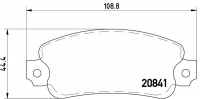 Sada brzdových destiček BREMBO P23014 - FIAT, LANCIA